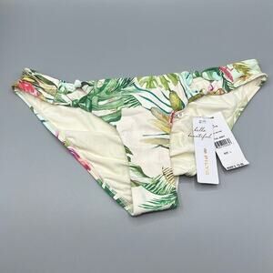 PilyQ Tulum Knot Teeny Bikini Bottoms NWT Small Tropical Floral Brazilian S